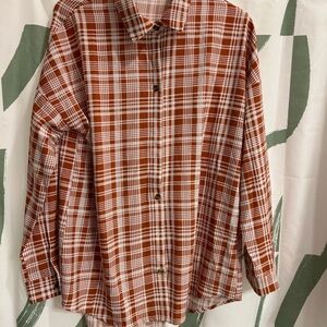Plaid Button Down Shirt for Women